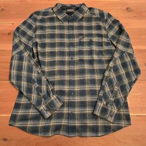 Toad&Co Men's Green Plaid Flannel Shirt Size Large